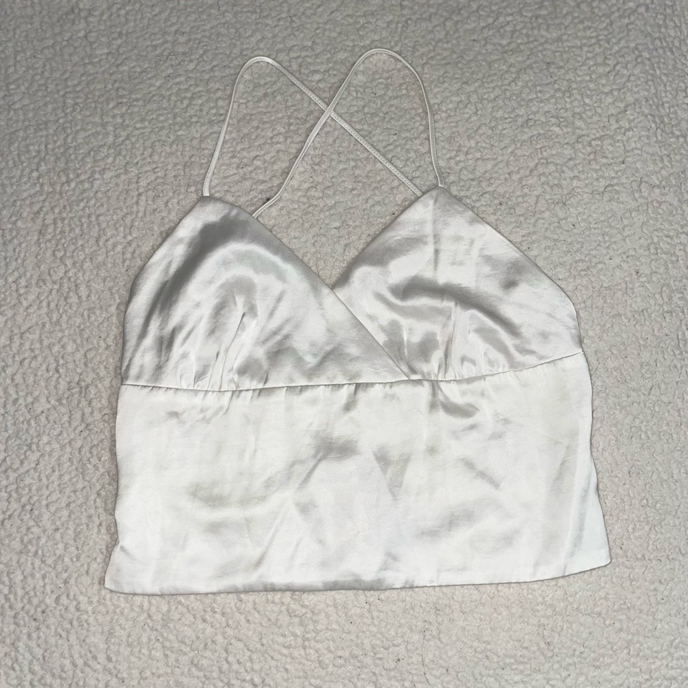 Express Satin Effect Crop Top